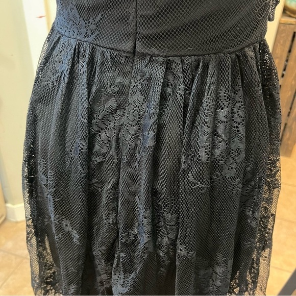Forever 21 Fit & Flare Black Lace Strapless Dress Medium - Picture 4 of 12